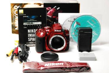 【箱付き・新品級ショット数】Nikon D5300　WiFi　スマホ転送　レッド Amazon | Nikon デジタル一眼レフカメラ D5300 ダブルズームキット2