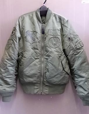 ALPHA INDUSTRIESアルファインダストリーズ ワッペン フライトジャケット Ｌ カーキ MIL-J-82790J（USAF）
