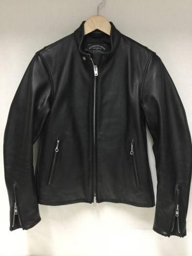 美品！UNITED ARROWS シングルライダースジャケット 牛革 S GREEN 