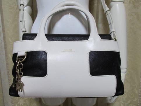美品》BALLY バリー 2way バッグ バイカラー 本革 チャーム 保存袋