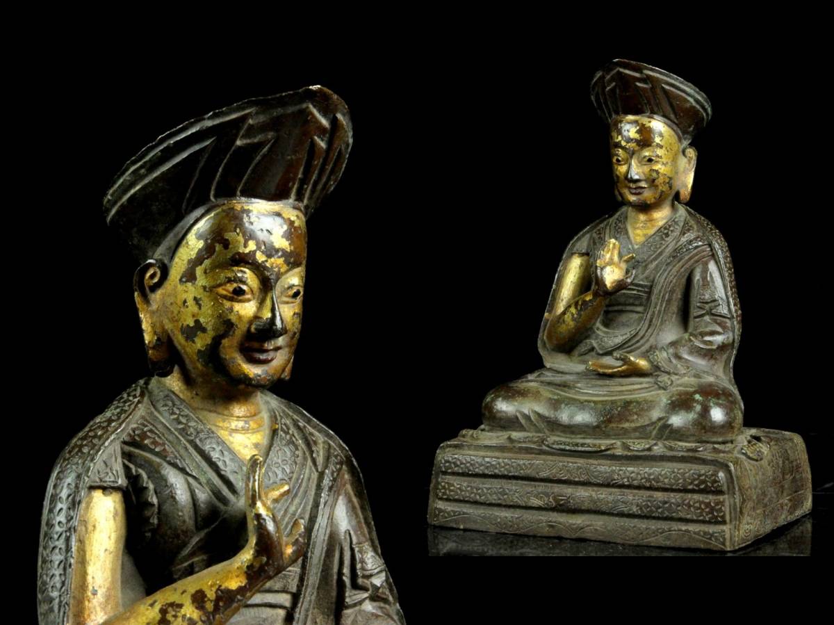 オンラインストア特注 6◇櫟◇ 中国古玩 銅製 釈迦如来像 21cm 2914g
