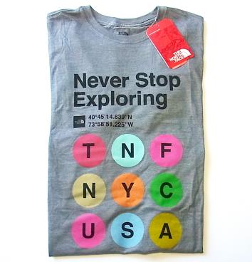 新作登場，送料無料 レア THE NORTH FACE ノースフェイス NYC サブウェイ Tシャツ グレー ニューヨーク限定 Mサイズ USA 直営店購入(半袖Tシャツ)｜売買されたオークション情報、yahooの商品情報をアーカイブ公開 - オー 男性用