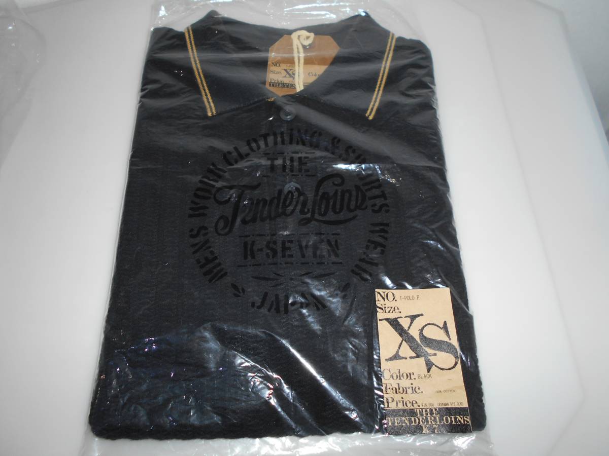0320D TENDERLOIN T-POLO P ポロシャツ XS ブラック テンダーロイン