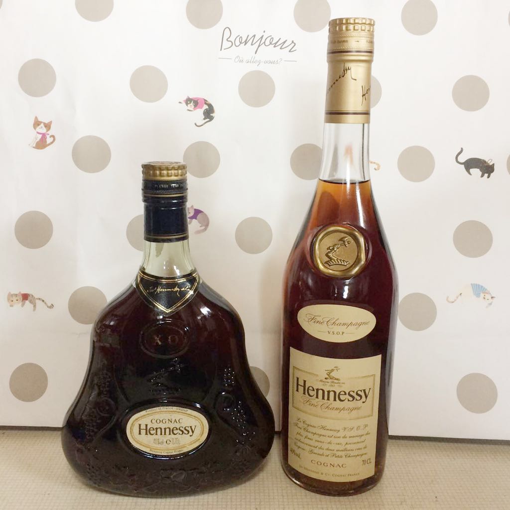 ヘネシーXOグリーンボトル金キャップ700ml ヘネシーVSOPスリムボトル700ml 古酒ブランデーコニャック