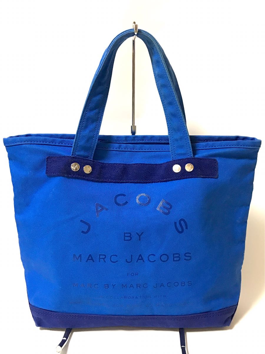 MARC BY MARC JACOBS マークバイマークジェイコブス ロゴ ハンド トート バッグ ブルー