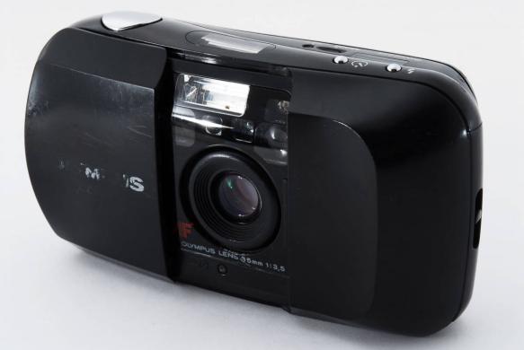 オリンパス 35mm OLYMPUS μ ミュー mju F3.5 ブラック μ[mju:] 初代 AF