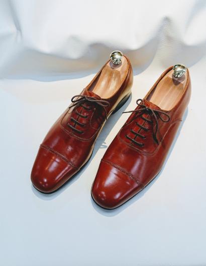 J.M. WESTON 303 パンチドキャップトゥ ブラウン 8D J.M. ウェストン 