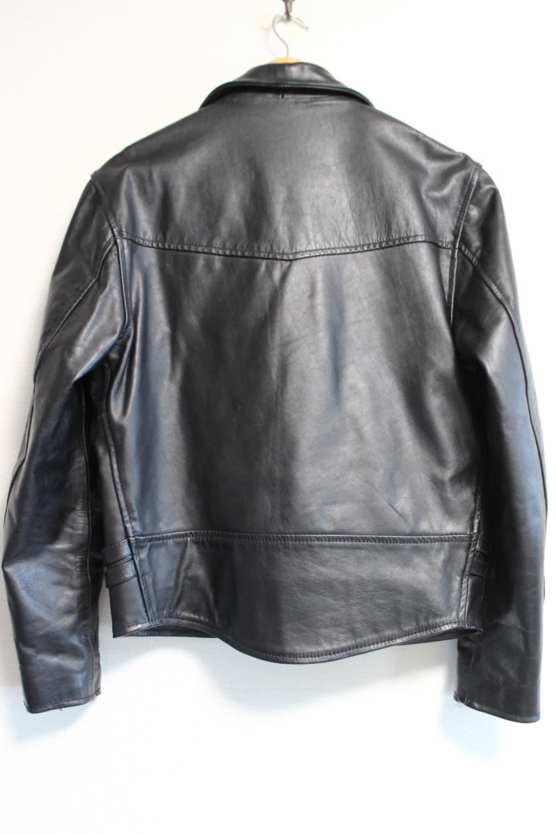HORN WORKS ダブルライダースジャケット ロンジャン　ブラック HORN WORKS ホーンワークス 上質 本革 レザー UK ロンジャン型 ダブル