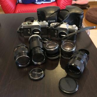 CanonFTb⁄QL Canon FTb QL 一眼レフ 二台 ケース付き FD50㎜ 1:1.4