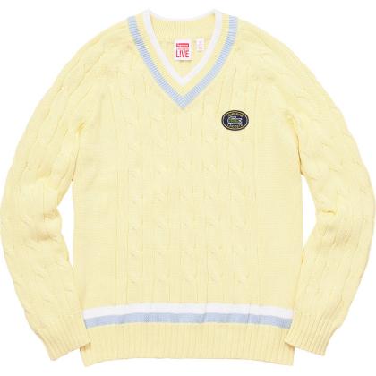 Supreme × LACOSTE Tennis Sweater セーター LACOSTE L!VE 17ss