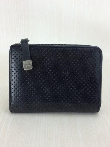 Paul Smith (ポールスミス)二つ折り財布　レザー ブラック Paul Smith◇2つ折り財布/レザー/BLK Paul 財布 ポールスミス Smith◇2