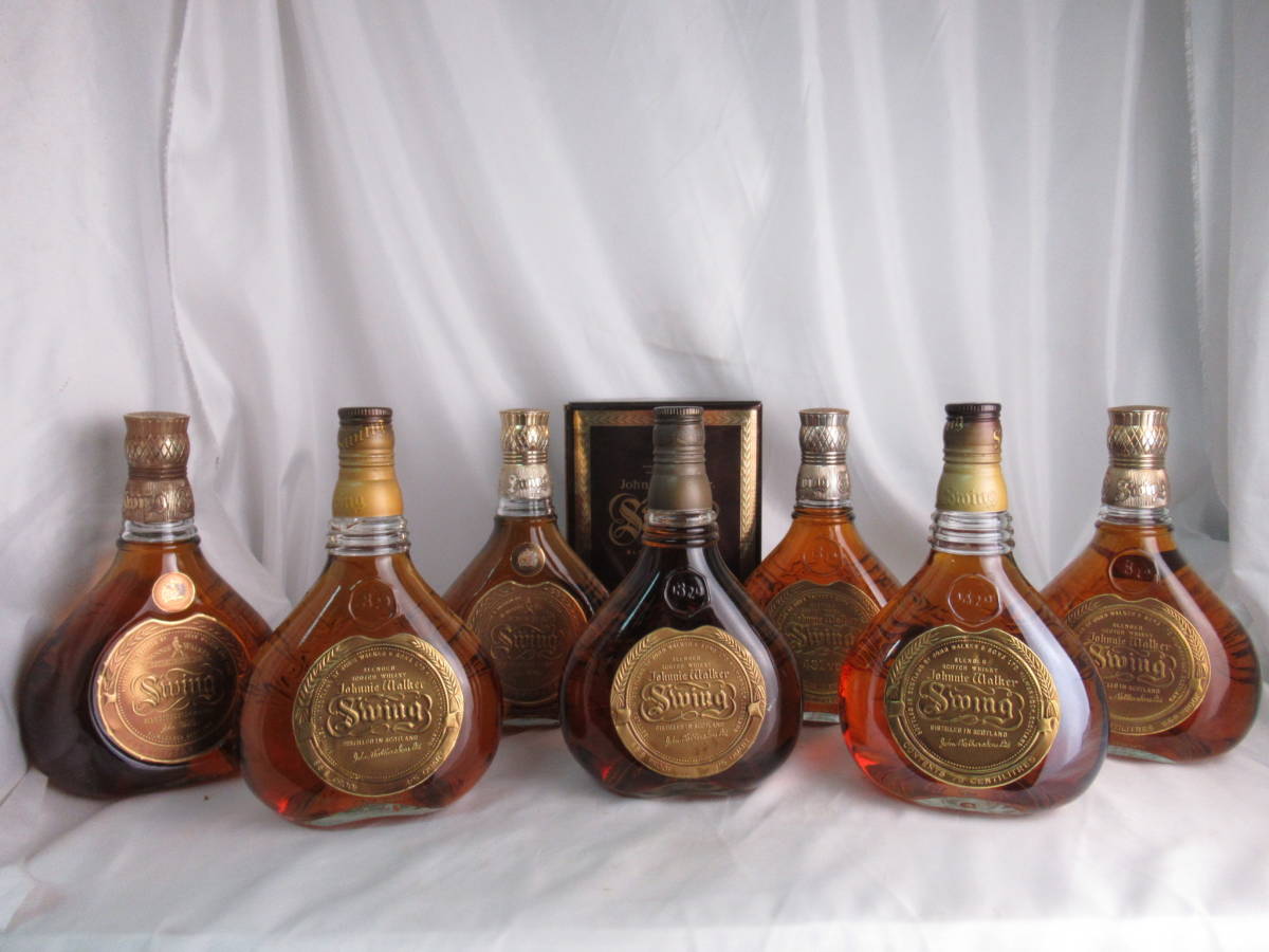 Johnnie Walker Swing ジョニーウォーカー スイング 7本セット 750ml×5 757ml×2 おそらく43.4%以下 1点箱付 #B367-4