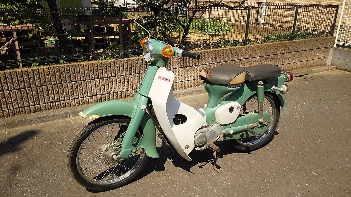 車 スーパーカブc65後期 ターフグリーン 60年台70年台ビンテージ Supercub C100行灯カモメohv好きな方にも 51cc 125cc 売買されたオークション情報 Yahooの商品情報をアーカイブ公開 オークファン Aucfan Com