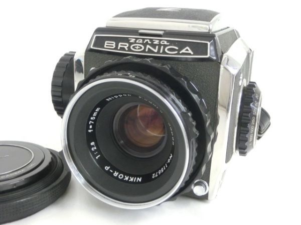 ジャンク ZENZA BRONICA S2 NIKKOR-P 75mm F2.8 中判 カメラ レンズ