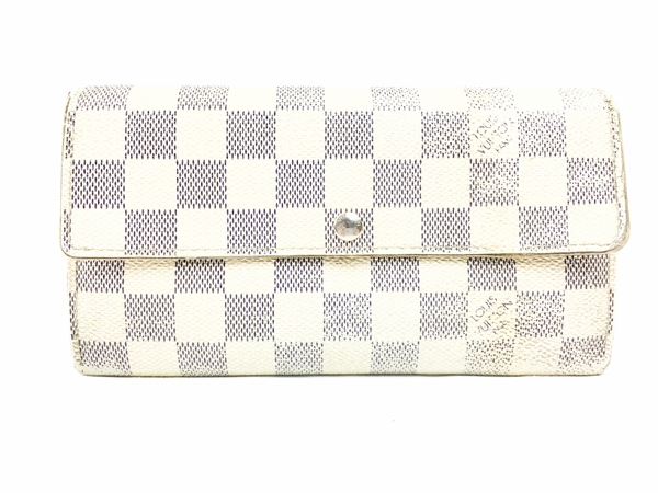 中古 LOUIS VUITTON ルイヴィトン ダミエアズール ポルトフォイユサラ 