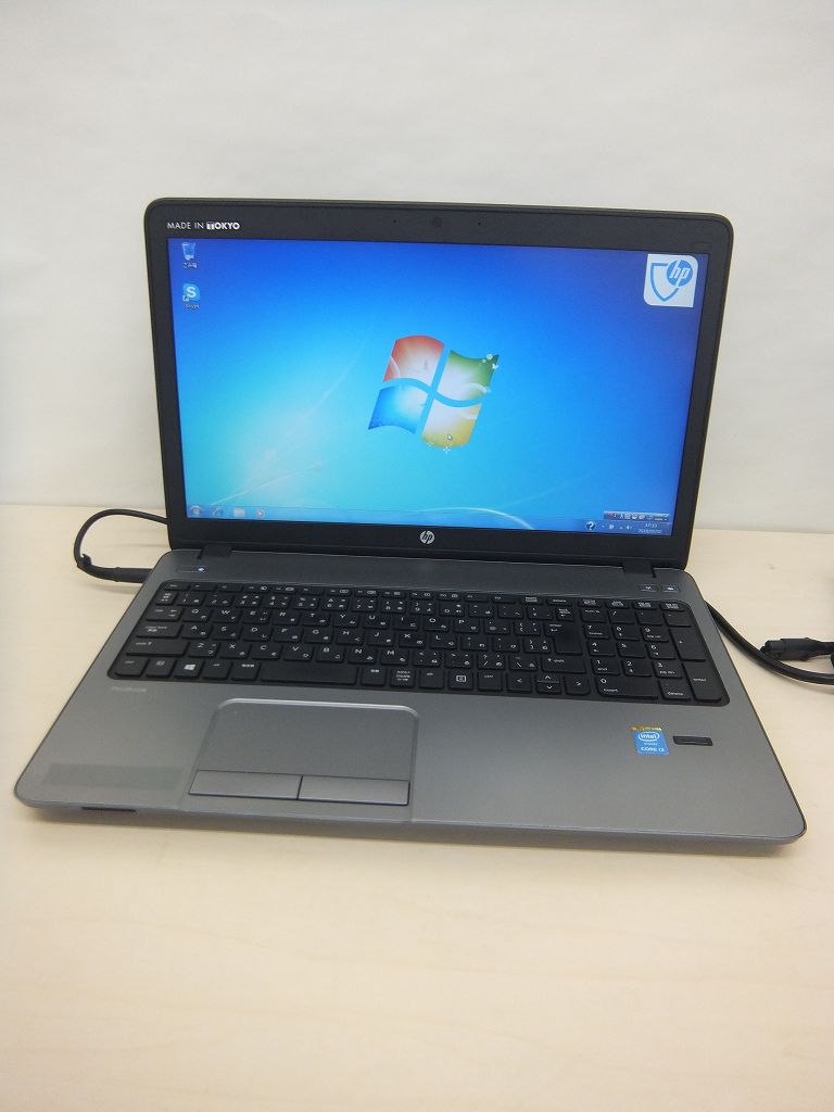 HP ProBook 450 G1/Core i3-4000M 2.4GHz/4GB/HDD320GB/DVDマルチ/Win7