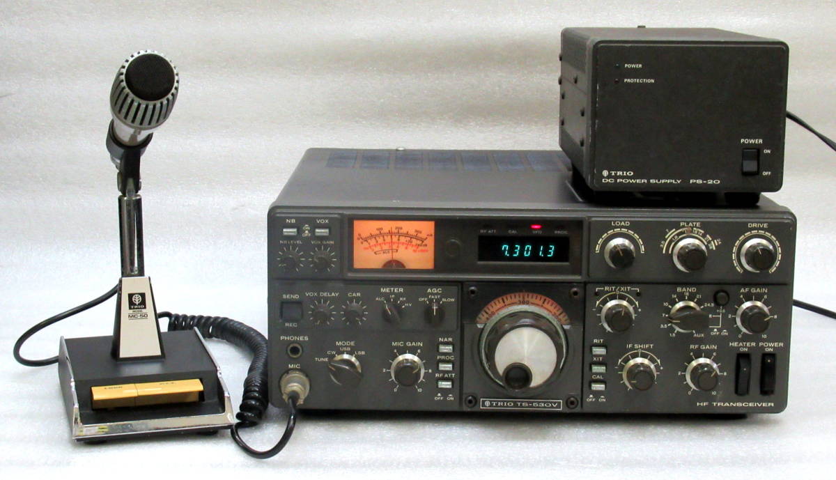 TRIO トリオ 無線機 TS-530V ⁄ 卓上 スタンドマイク MC-50 ⁄ 無線機用