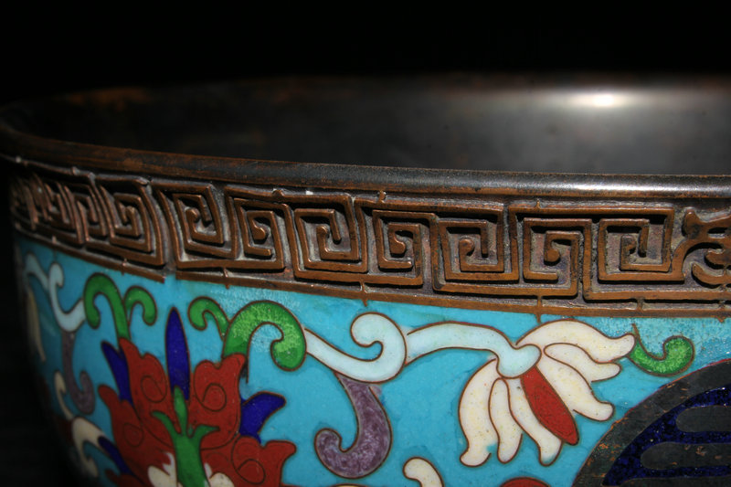 極上珍品 銅胎景泰藍 七寶燒 琺瑯彩 碗 貢碗 文房置物