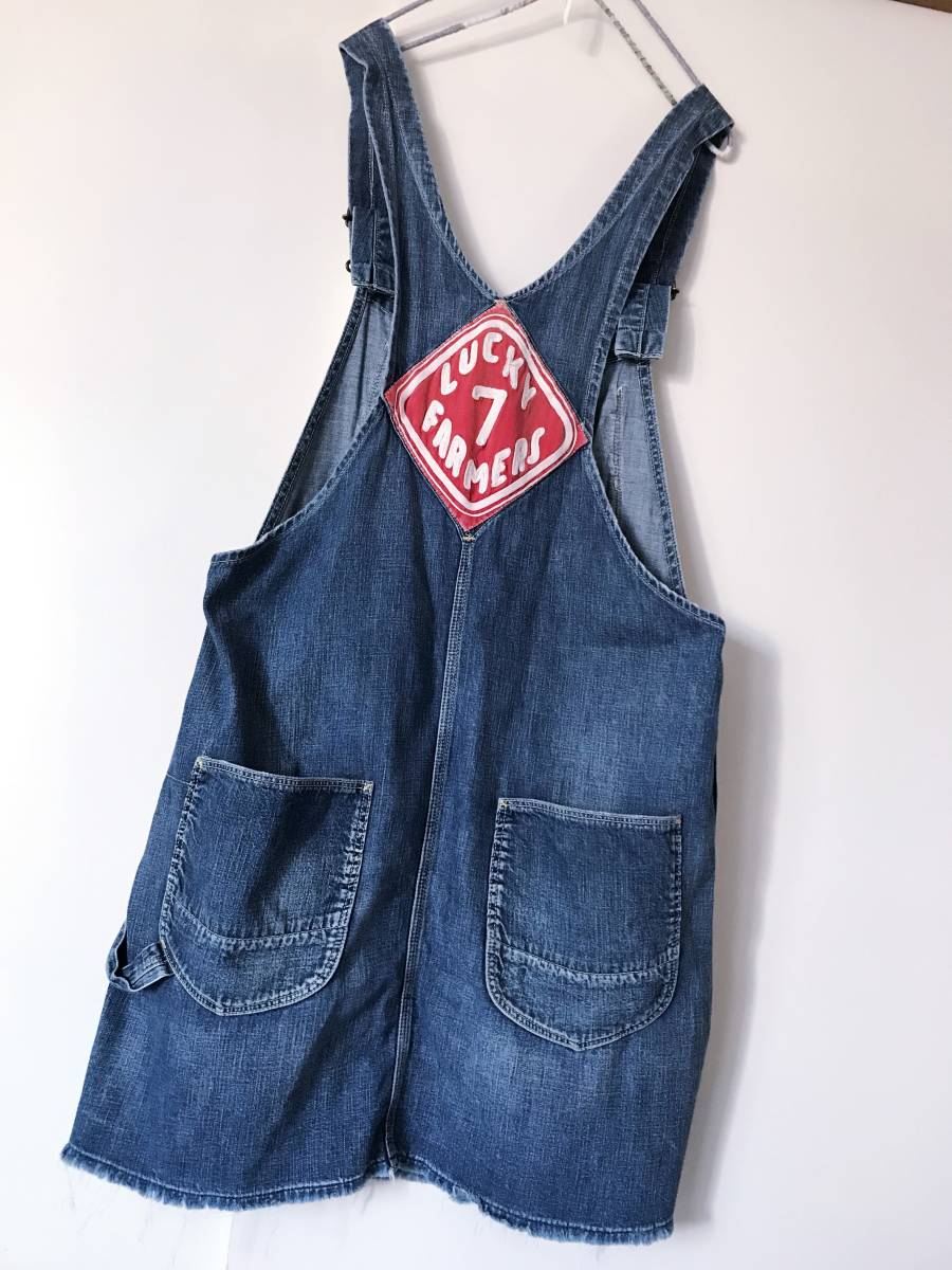 DENIM&DUNGAREE　デニムアンドダンガリー　FITH　フィス★加工　デニム　サロペット★Ｌサイズ　160cm　インディゴ　美品