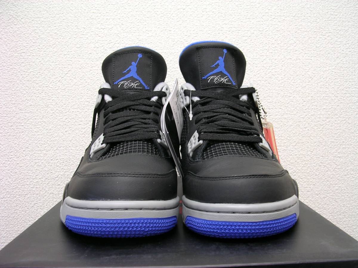 国内正規品 NIKE AIR JORDAN 4 RETRO 黒青 29cm US11 MOTORSPORT 新品 