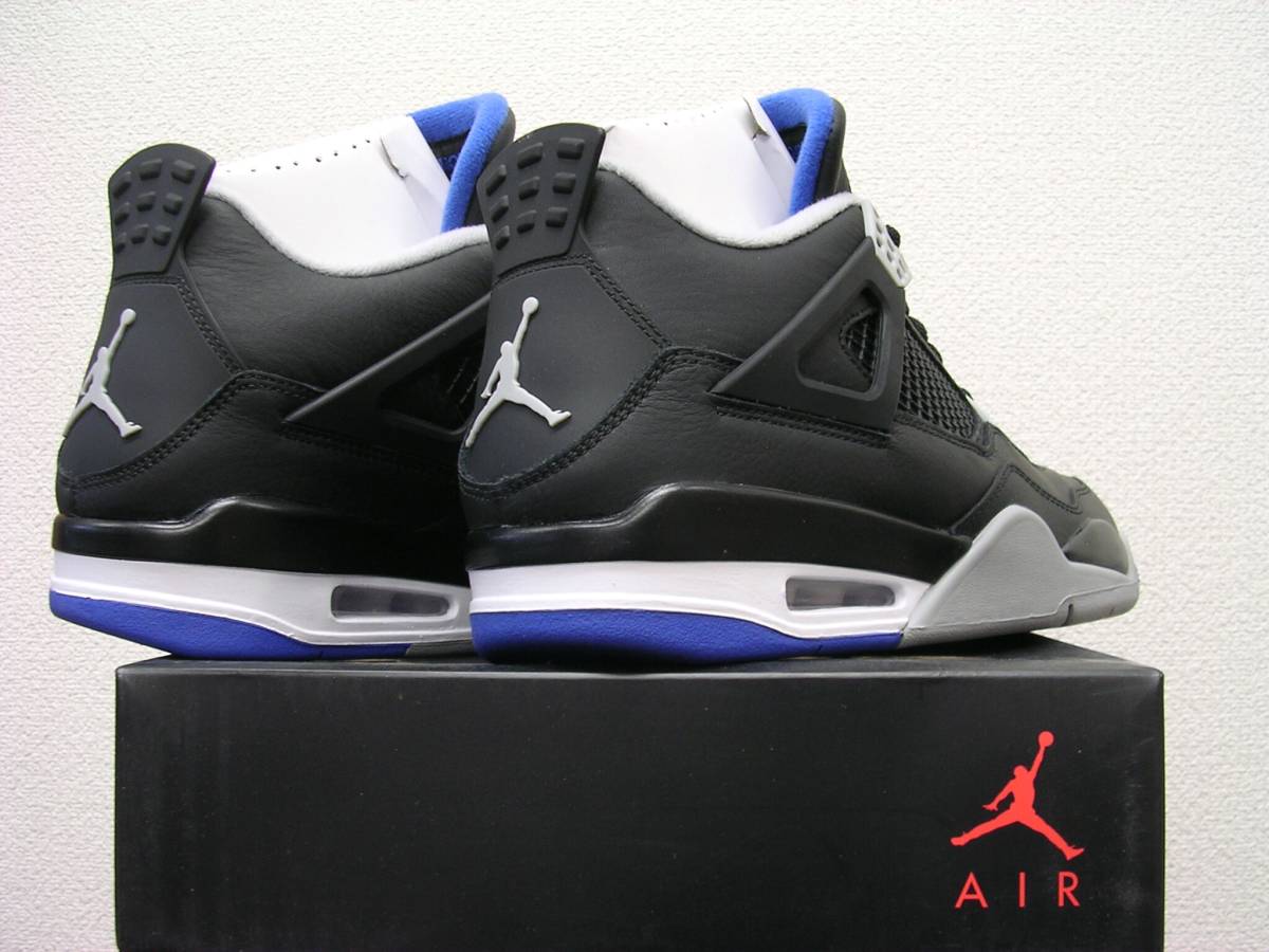 国内正規品 NIKE AIR JORDAN 4 RETRO 黒青 29cm US11 MOTORSPORT 新品 
