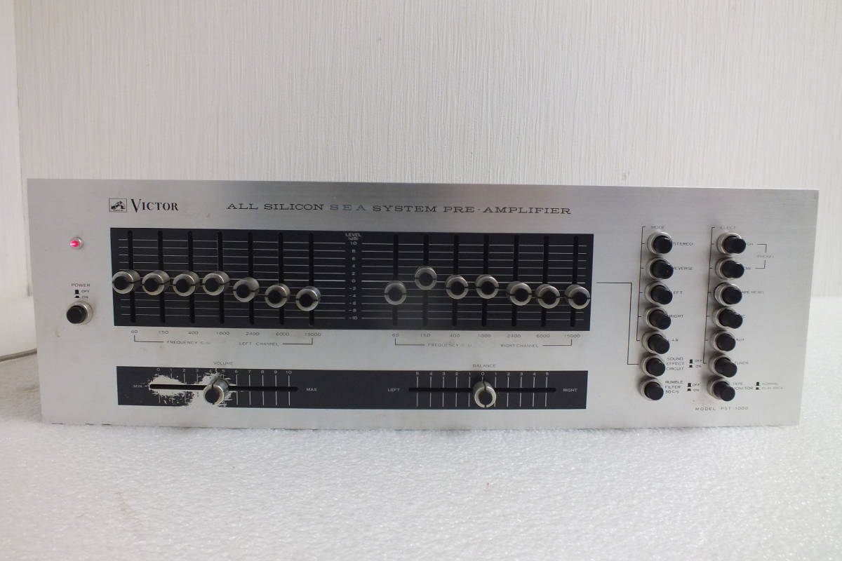 victor ビクター　pst-1000 プリアンプ ☆Victor◇ビクター 7素子SEA内蔵コントロールアンプ PST-1000