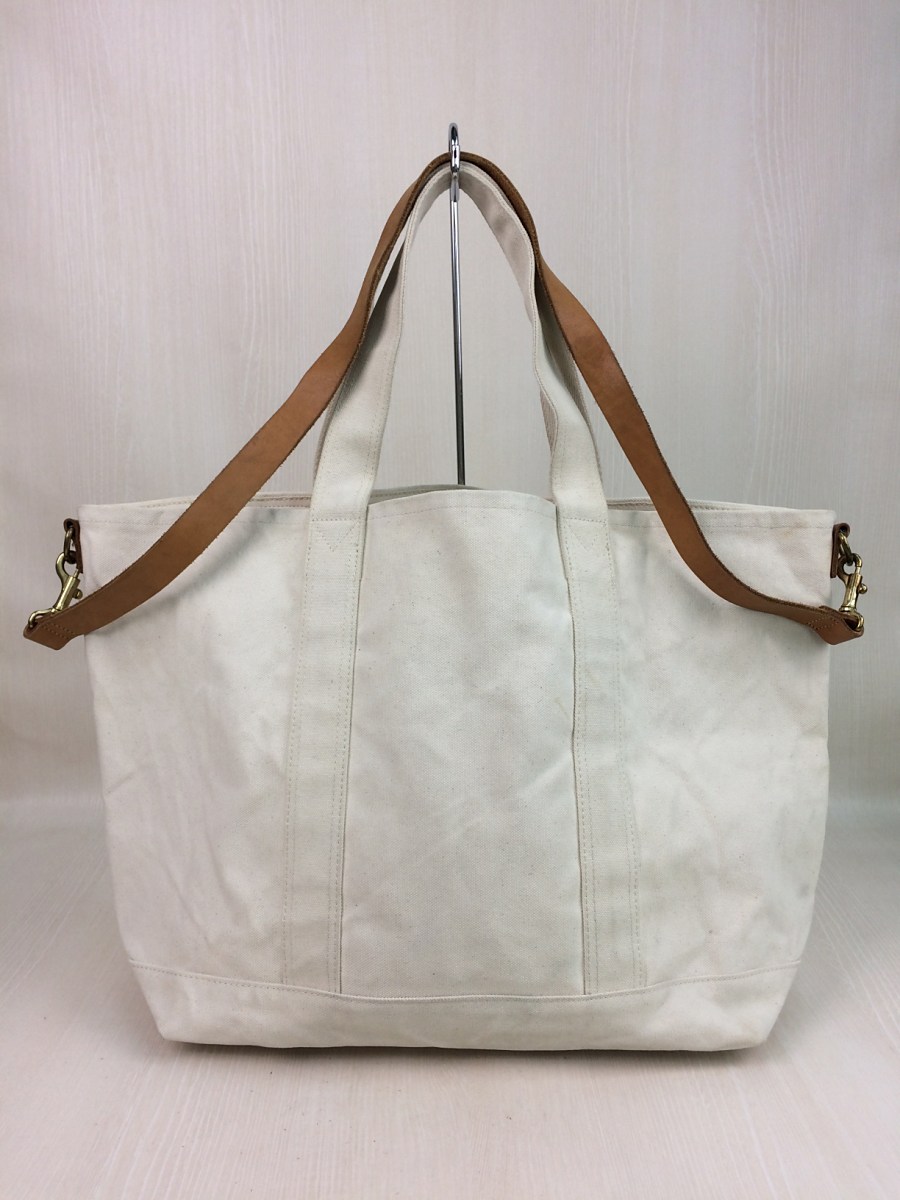 PORTER◇×Ciaopanic/2WAY/トートバッグ/キャンバス/IVO/無地/レザー 