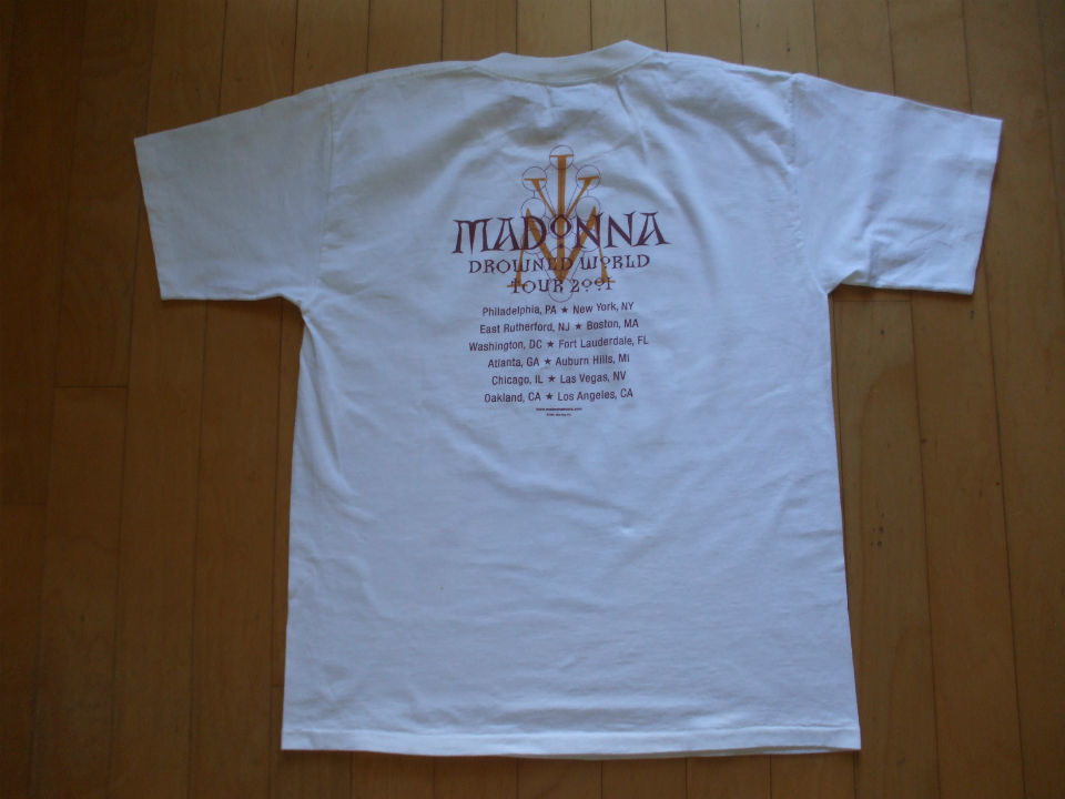 MADONNA マドンナ 2001 ツアー Tシャツ nirvana red hot chili peppers