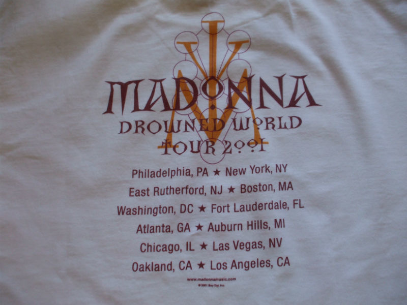 MADONNA マドンナ 2001 ツアー Tシャツ nirvana red hot chili peppers