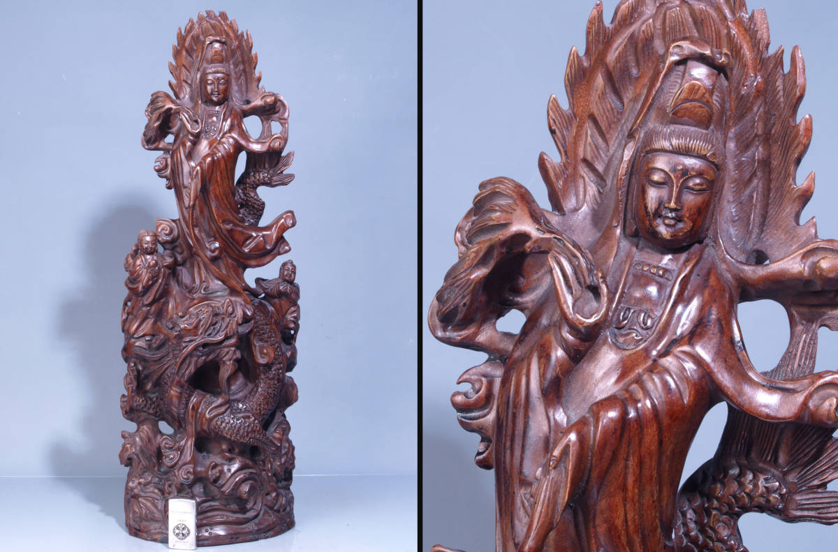 委託品 唐物骨董仏像 中国清時代檀香木 仏像※激安骨董品 Chinese 委託