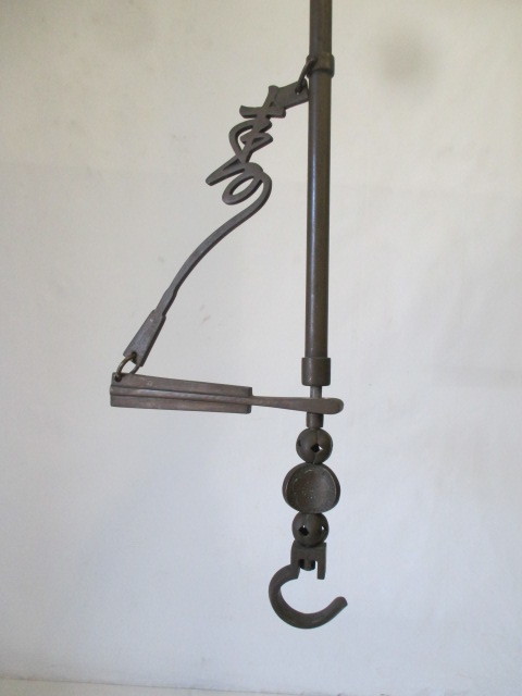 古い真鍮製の自在鉤 囲炉裏 古民家 吊り下げ フック TA10954◇自在鉤