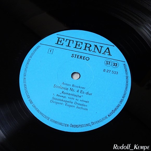 ブルックナー 東独ETERNA 533-534 2LP 交響曲 第4番 オイゲン 0