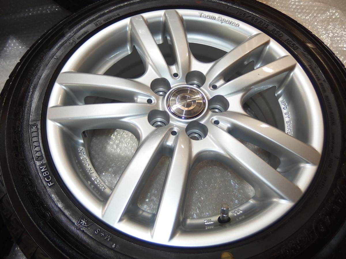 2 ENKEI チームスパルコ15インチアルミホイール 165⁄60R15タイヤ 2