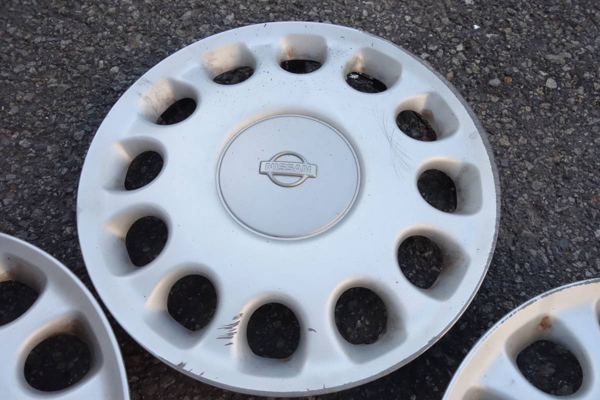 日産 ラシーン RASHEEN 純正ホイールキャップ 3枚セット タイプII 背面 