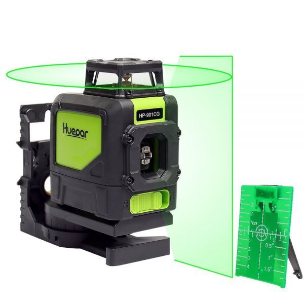 ★新品★Huepar 5ライン グリーン レーザー墨出し器 緑色 レーザー クロスラインレーザー 自動補正機能 高★即発送★