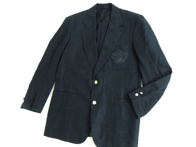 良品△ENRICO COVERI エンリコ コベリ シェルボタン付き ロゴ刺繍入り 