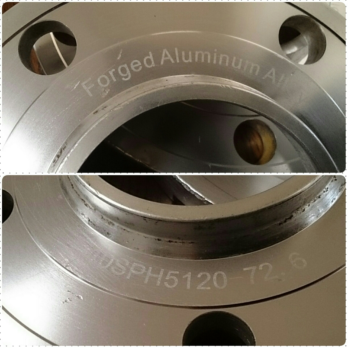 BMW用 鍛造アルミスぺーサー2枚組 10㎜厚 首下40㎜ロングボルト付き ハブ逃げ14㎜ z3 z4 3 4 5シリーズ他_4