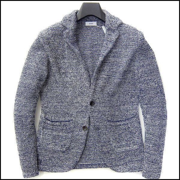 お買い得，HOT シップス パイルニットテーラードジャケットM紺白 J47437 SHIPS 春夏 バイカラー(テーラードジャケット、ブレザー)｜売買されたオークション情報、yahooの商品情報をアーカイブ公開 - オークフ 男性用