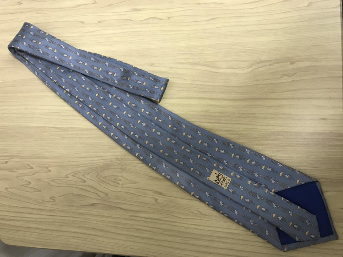 ♪♪♪1円～ 【美品 HERMES】 エルメス 100％シルク 高級 ネクタイ