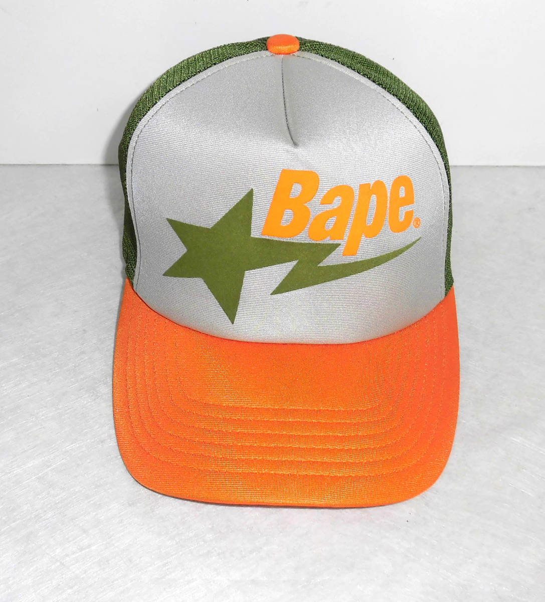美品 A BATHING APE/エイプ BAPESTA メッシュキャップ F