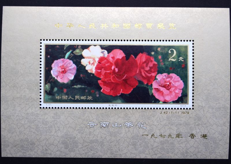8□ 未使用 中国切手 J42 中華人民共和国切手展 小型シート T37m 雲南