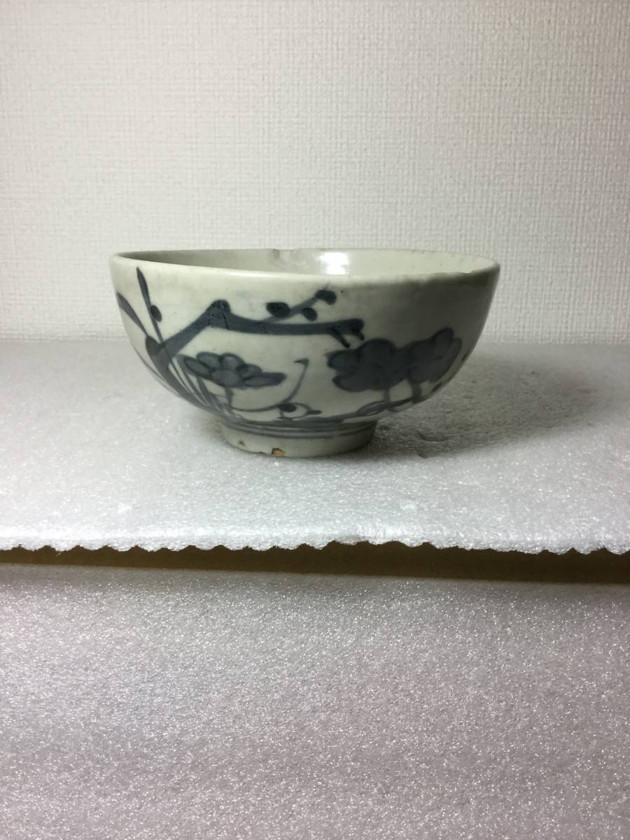 アンティーク 江戸時代 古伊万里 赤絵鉢 染付 色絵 赤絵 花篭図 花