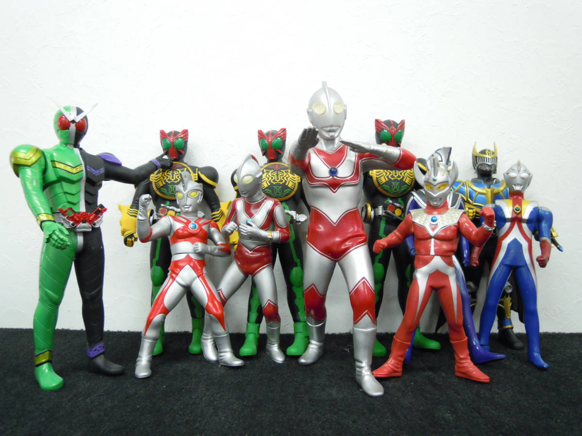 X03-32】ウルトラマン 仮面ライダー ソフビ フィギュア 11体セット