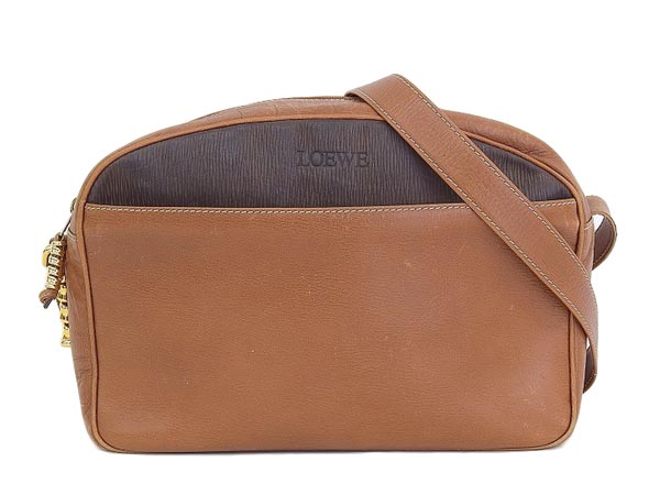 【1円】 LOEWE ロエベ ツイスト 金具 ヴィンテージ ショルダー バッグ