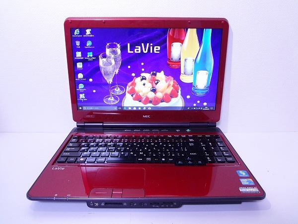 極上品/美品/大容量500GB！新Win10搭載！ワインレッド色/動画&画像編集 ◎綺麗 レッド Win10 LL550/W(Core i5 M430/4GB/500GB/Sマルチ/無線LAN