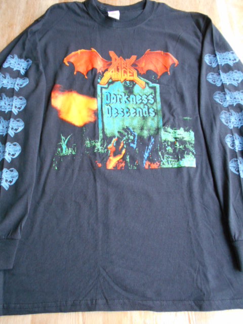 DARK ANGEL 長袖 Tシャツ darkness descends 黒M ロンT / slayer metallica kreator sodom destruction possessed celtic frost