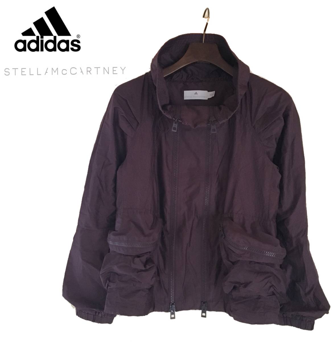 新品同様  by Stella McCartney ブルゾン M ☆アディダス バイ ステラマッカートニー ナイロン ジャケット