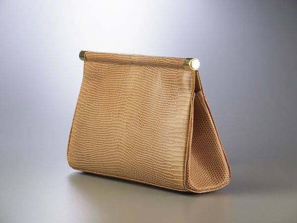 ドンナエリッサ クロコダイル ハンドバッグ 2way 鞄 Skin donna elissa ドンナエリッサ クラッチバッグ ガマ口 ブラウン クロコダイル レザー レディース