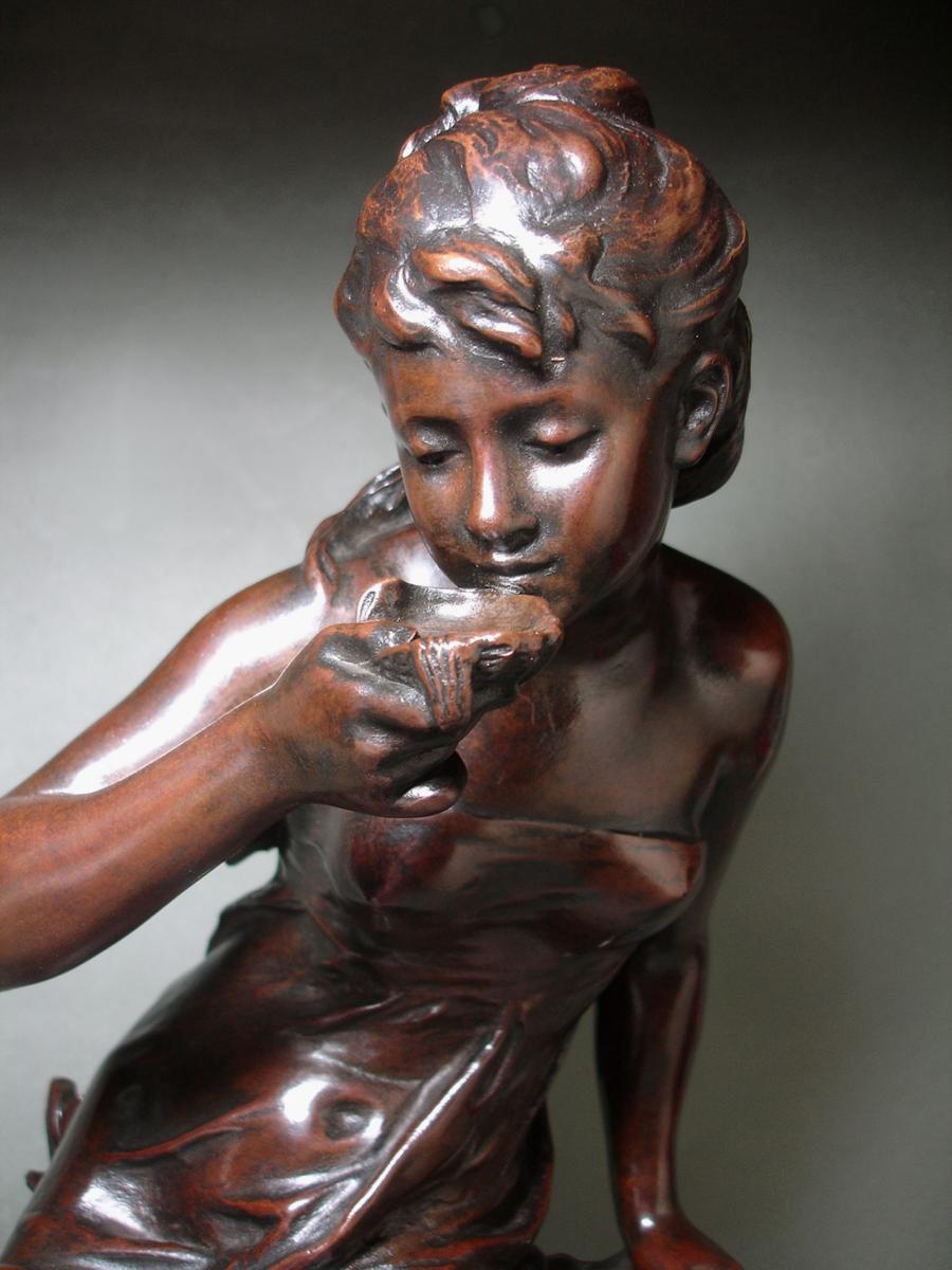 ブロンズ像裸婦像女性像置物在銘約2.1kgMR6710 ブロンズ 裸婦像 銘あり