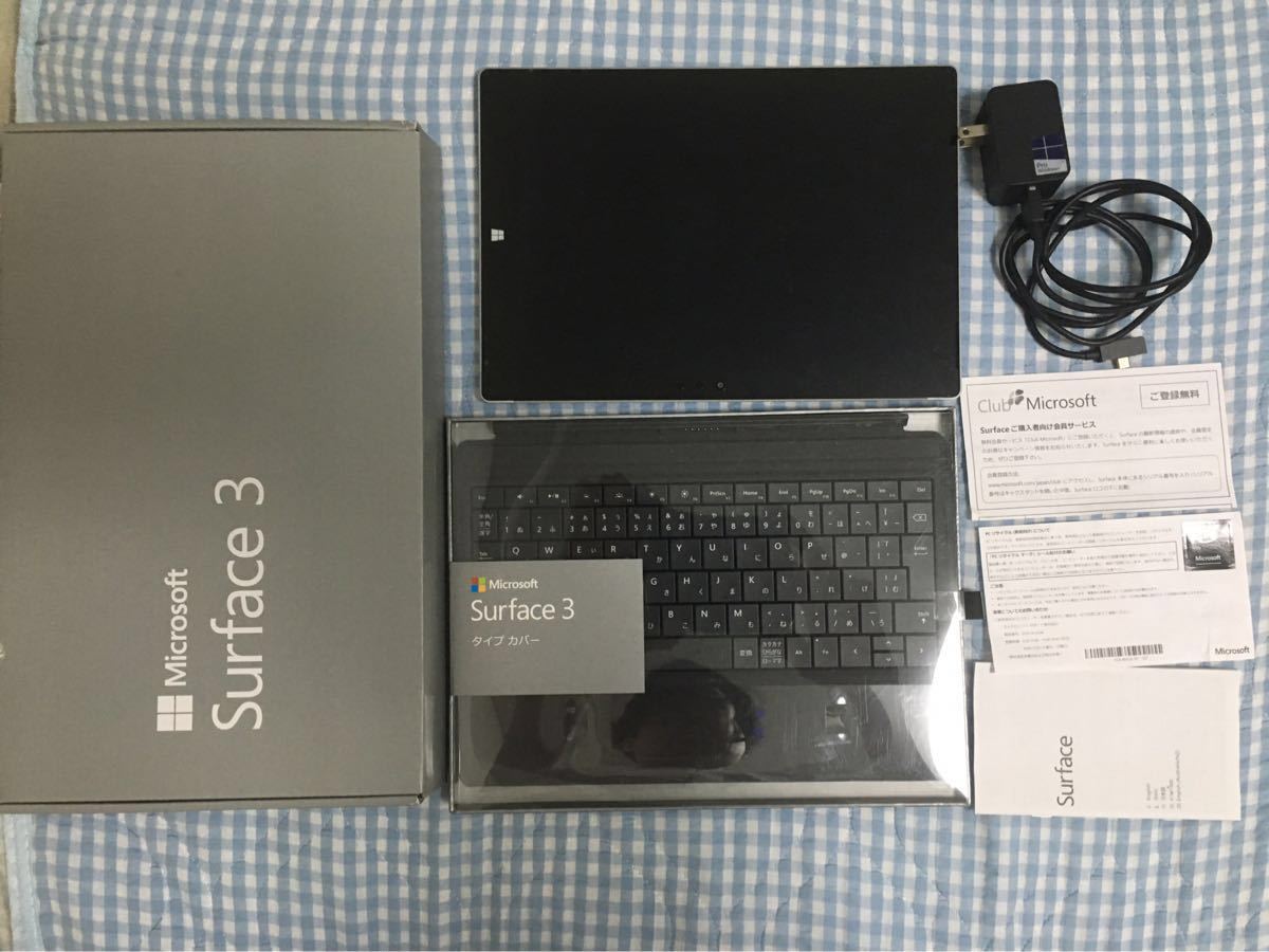 Microsoft Surface 3 本体 Surface3 128GB 本体+純正タイプカバー マイクロソフト 純正 Surface